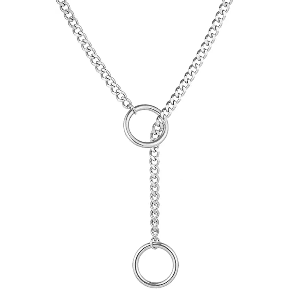 O-Ring Slip Choker Chain (Silver)