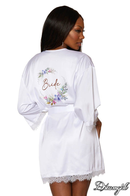 White Satin Bride Robe