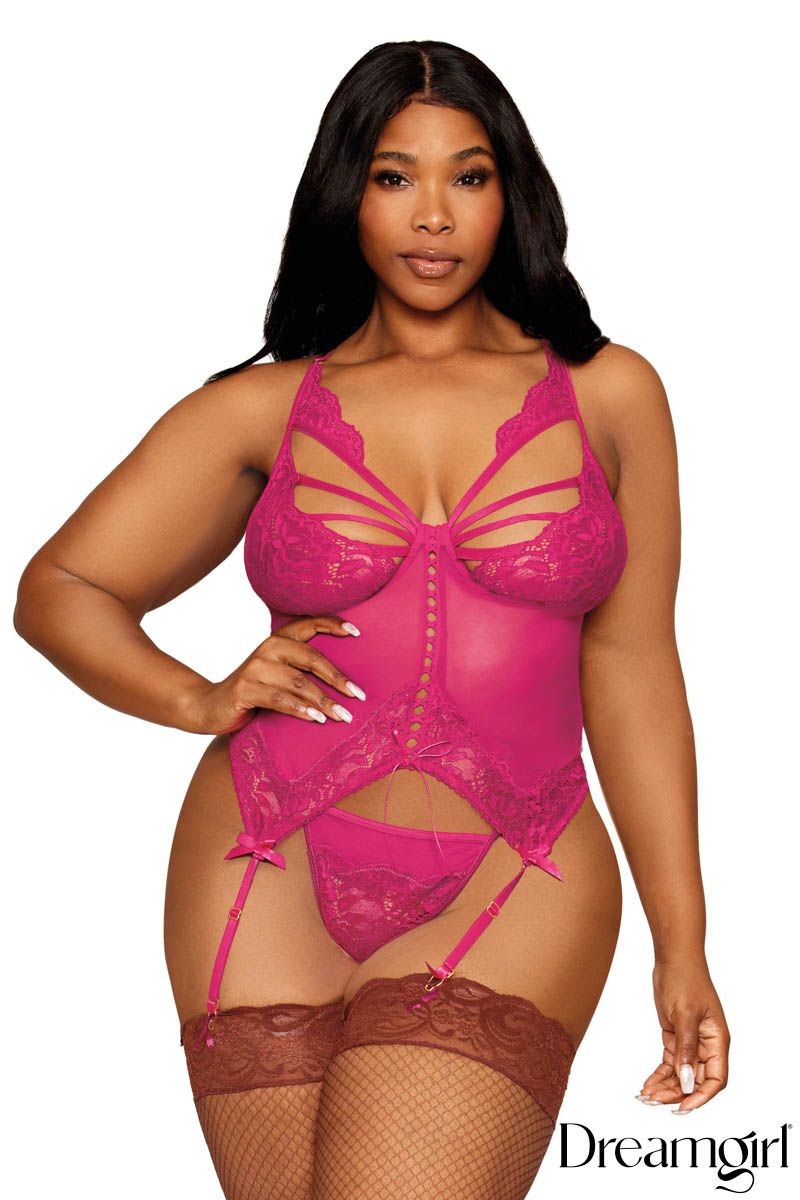 Butterfly Lace Bustier Set
