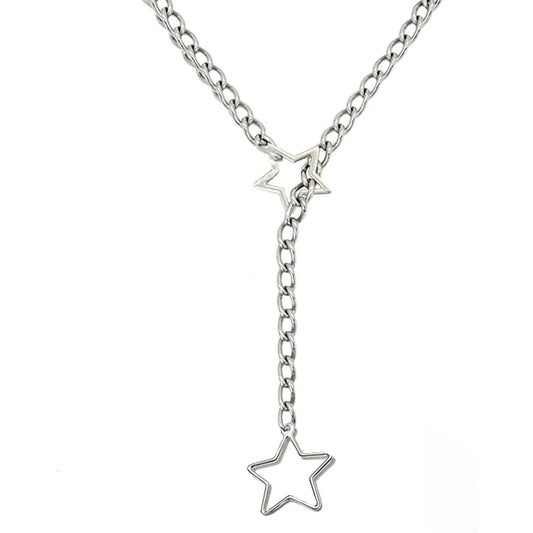 Star O-Ring Slip Choker Chain (Silver)