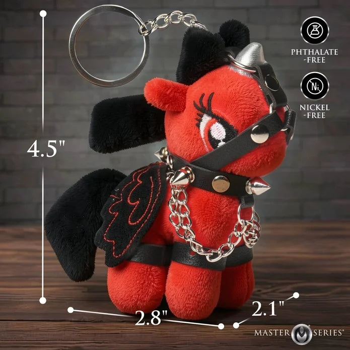 Scarlett Chainheart Bondage Pony Keychain