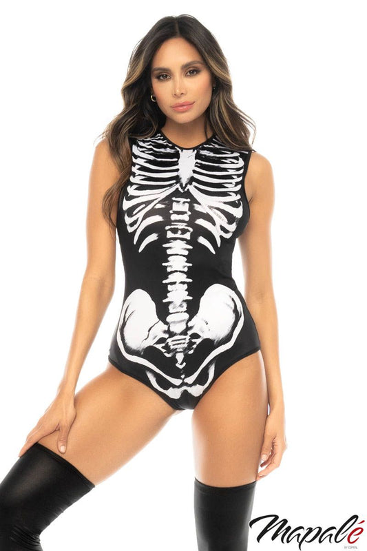Skull Bodysuit with Hood