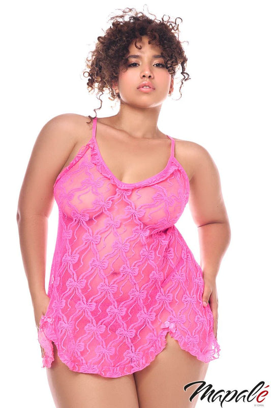 Pink Bow Babydoll