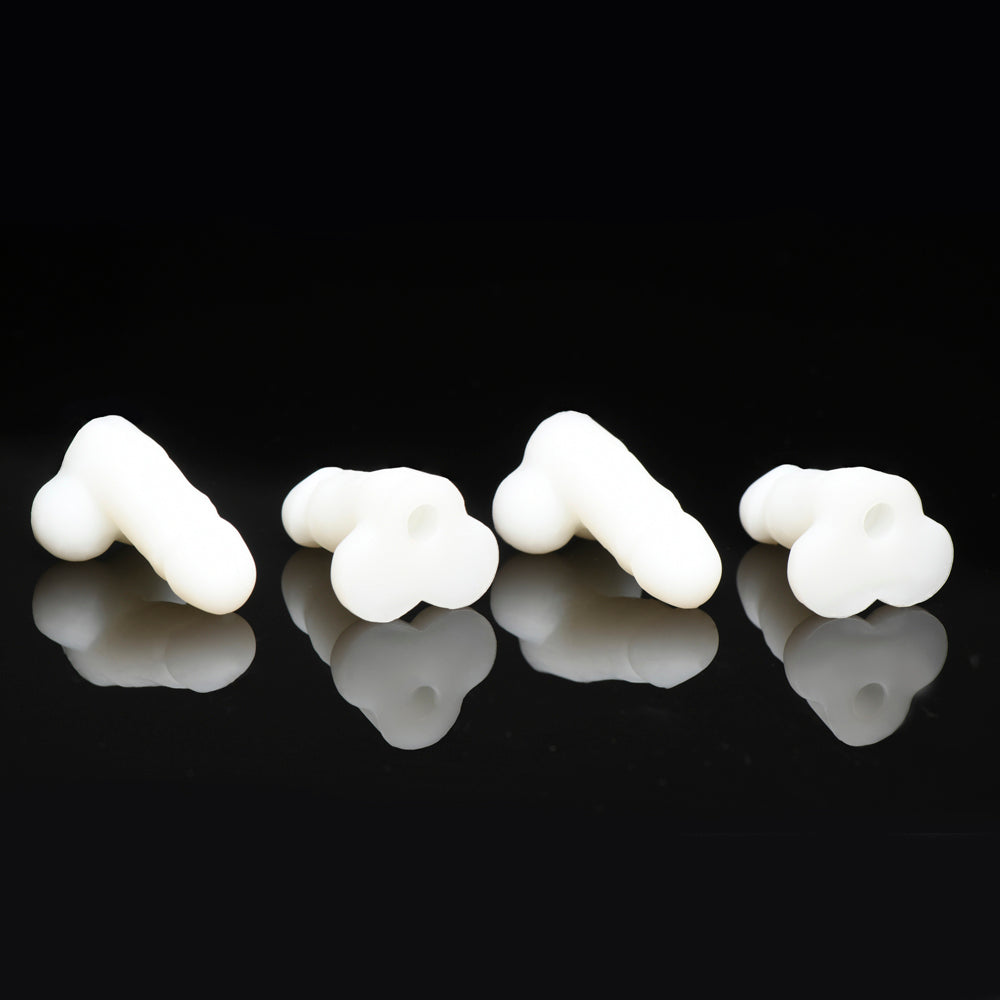 Glow-in-the-Dark Snap-On Peckers - 4 pk